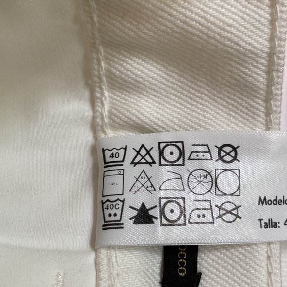 💄NWT Massimo Dutti White Mid -Waist Straight Fit Jeans. Size 4. - Picture 9 of 13